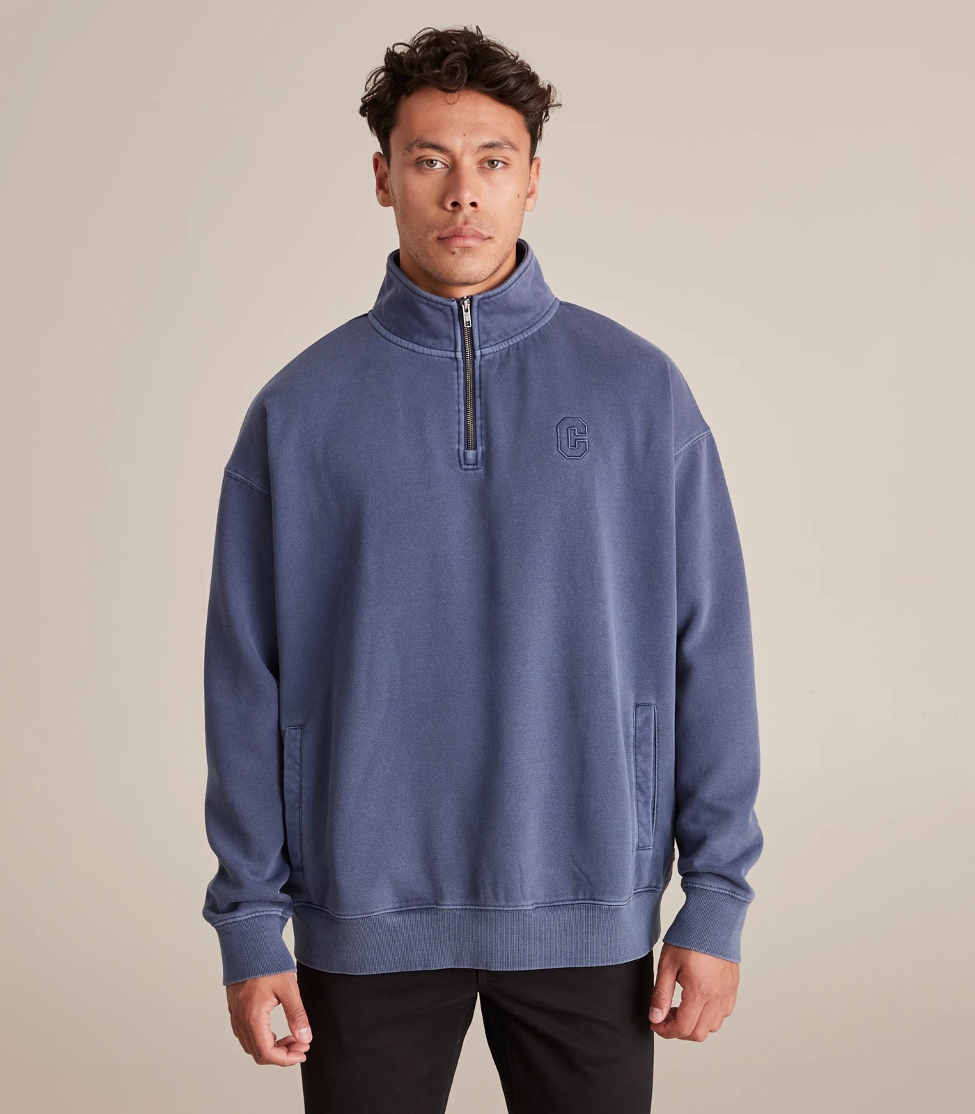 Oversized cheap quarter zip