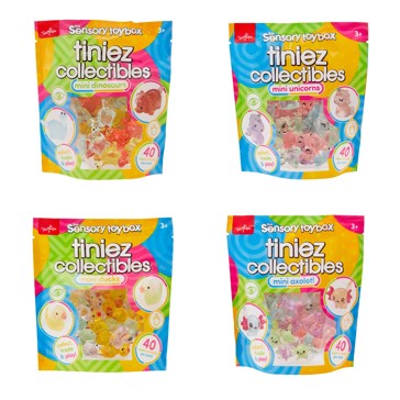 40 Pack ToyMania The Sensory Toy Box Tiniez Collectibles Mini Axolotl - Assorted