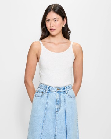 Australian Cotton Blend Rib Cami