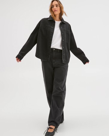 Long Sleeve Denim Shacket