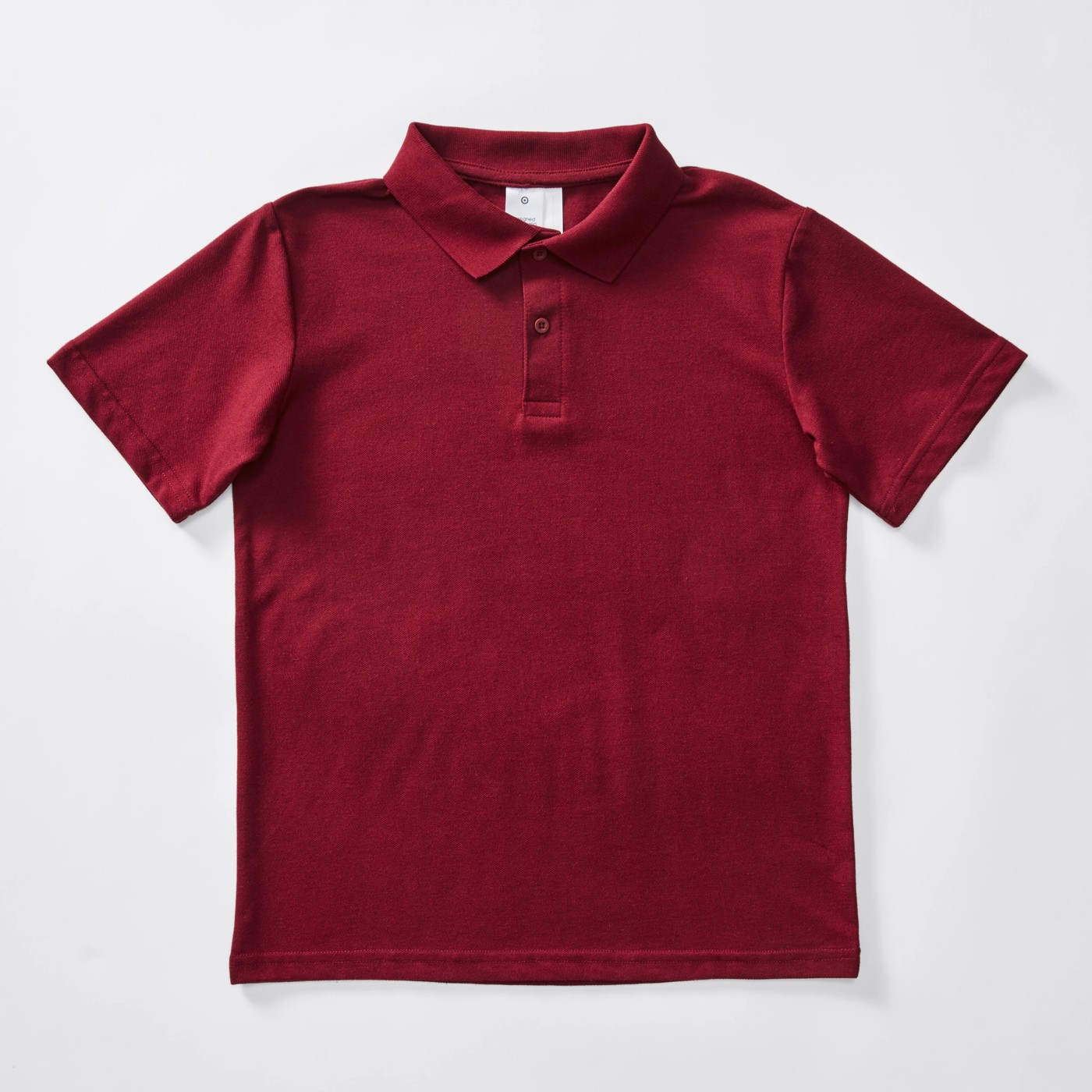 Short Sleeve School Polo Top - Burgundy 4 of 4