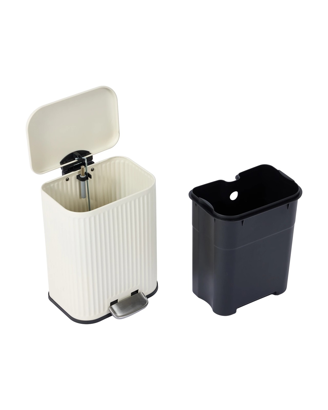 Anko Set of 2 Linear Pedal Bins - White 5 of 6