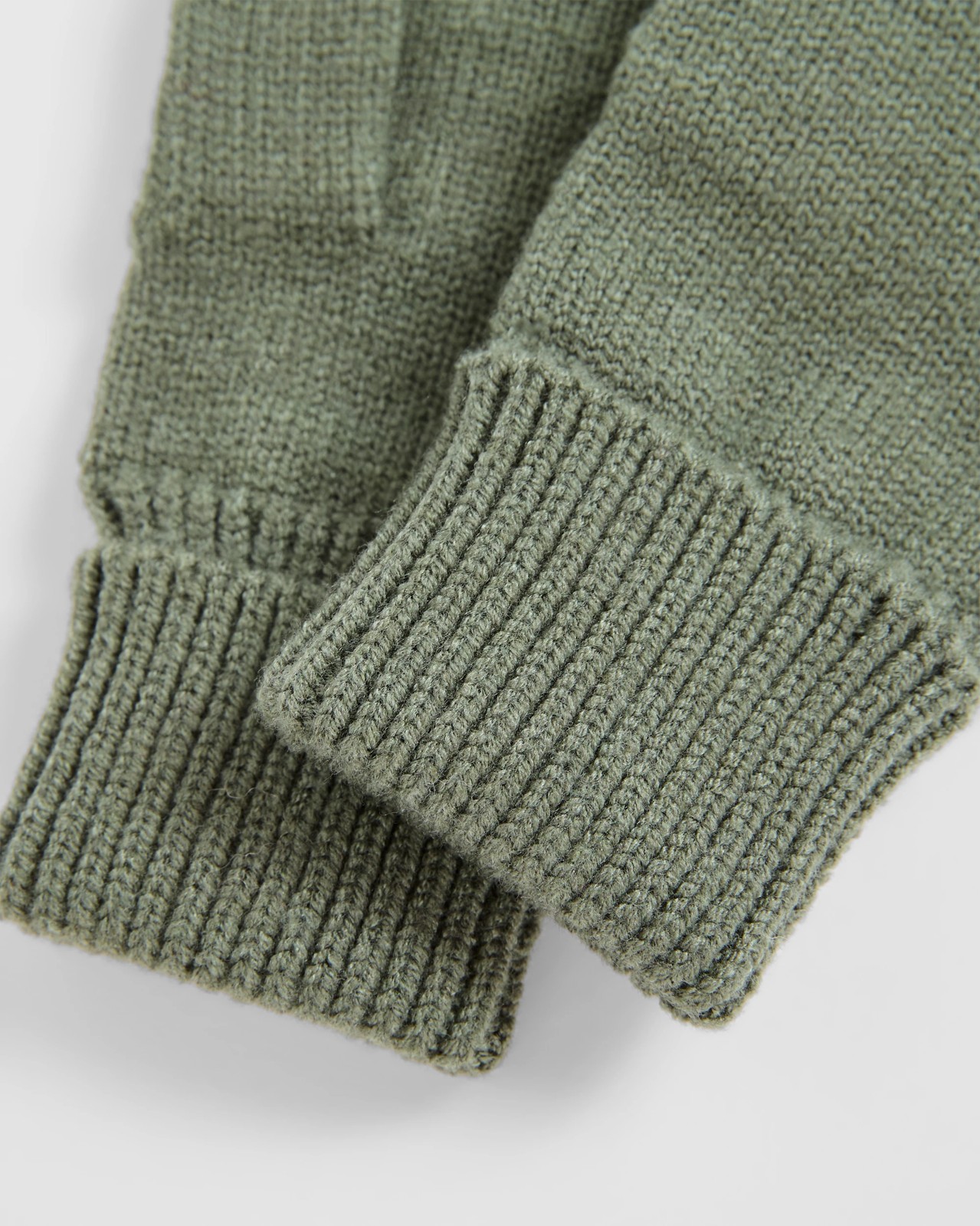 Essential Rib Knit Gloves - Khaki 2 of 2