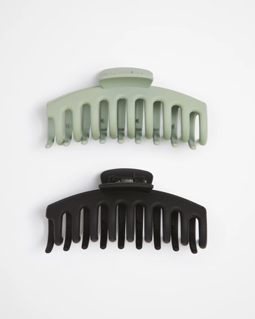 2 Pack Round Claw Hair Clips