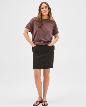 Preview Fiona Tailored Column Midi Satin Skirt