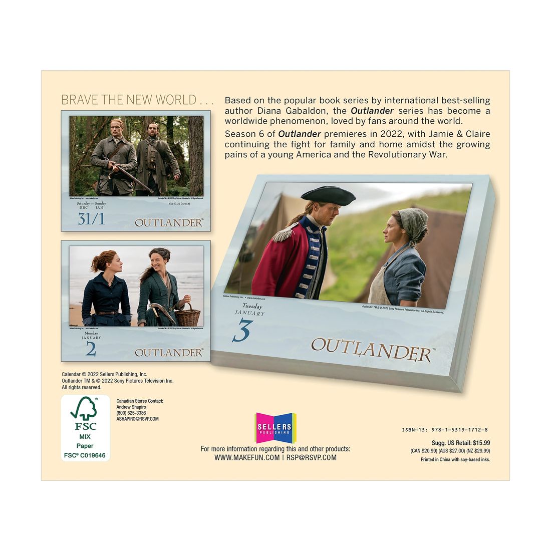 Outlander 2023 Boxed Calendar Target Australia