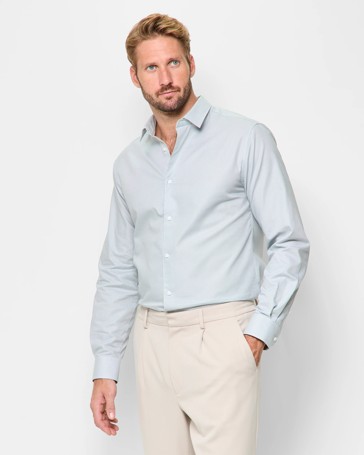 Australian Cotton Long Sleeve Gingham Shirt - Preview