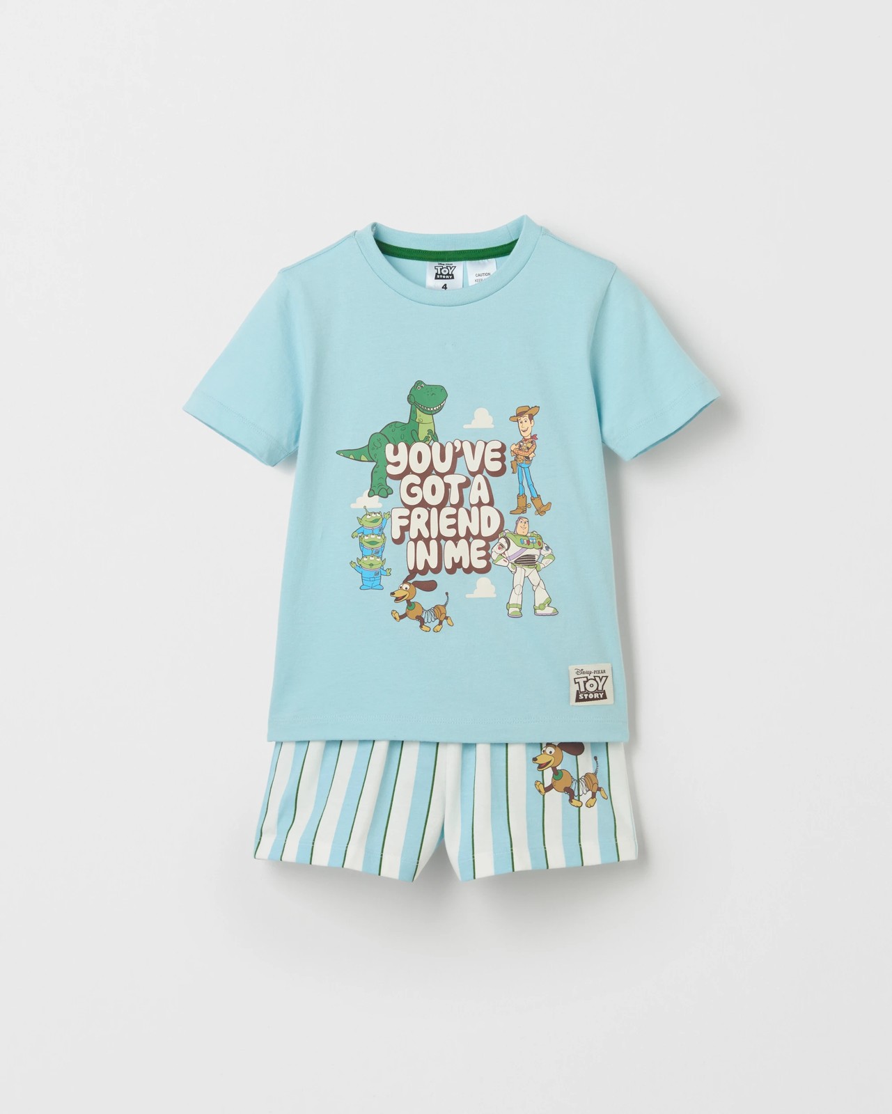 Disney Organic Cotton 2 Pack Younger Boys Top & Shorts Pyjama Set - Toy Story Multi 2 of 4