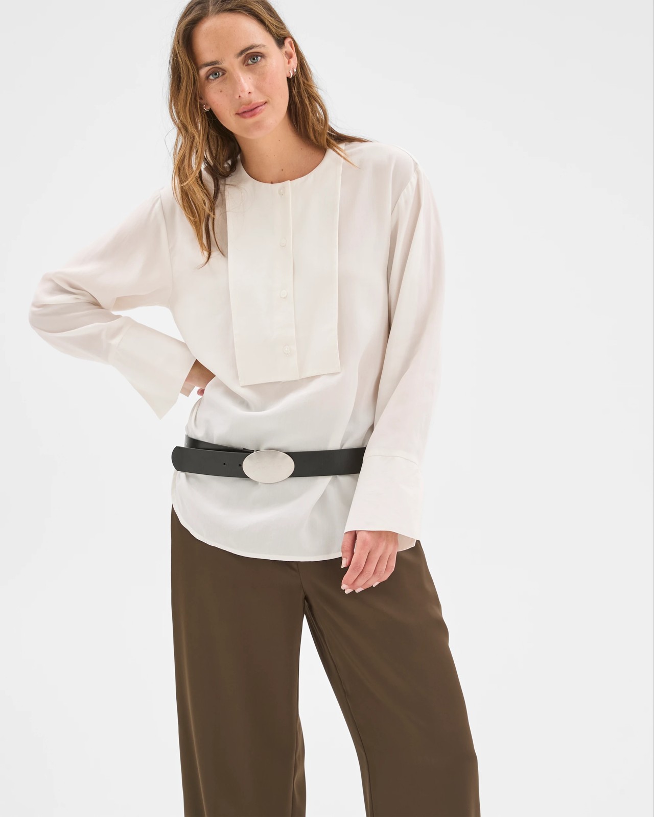 Preview Long Sleeve Tux Detail Shirt 5 of 6