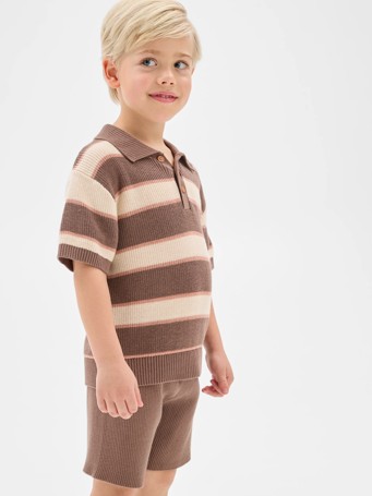Australian Cotton Knit Polo and Short 2 Piece Set