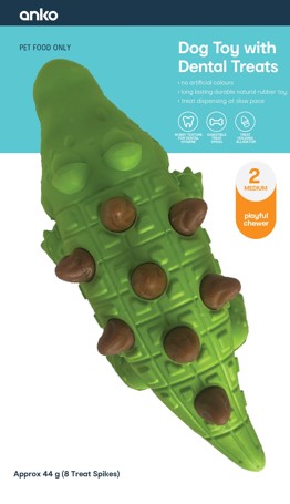 Anko Pet Toy Chew 2-in-1 Alligator - Large