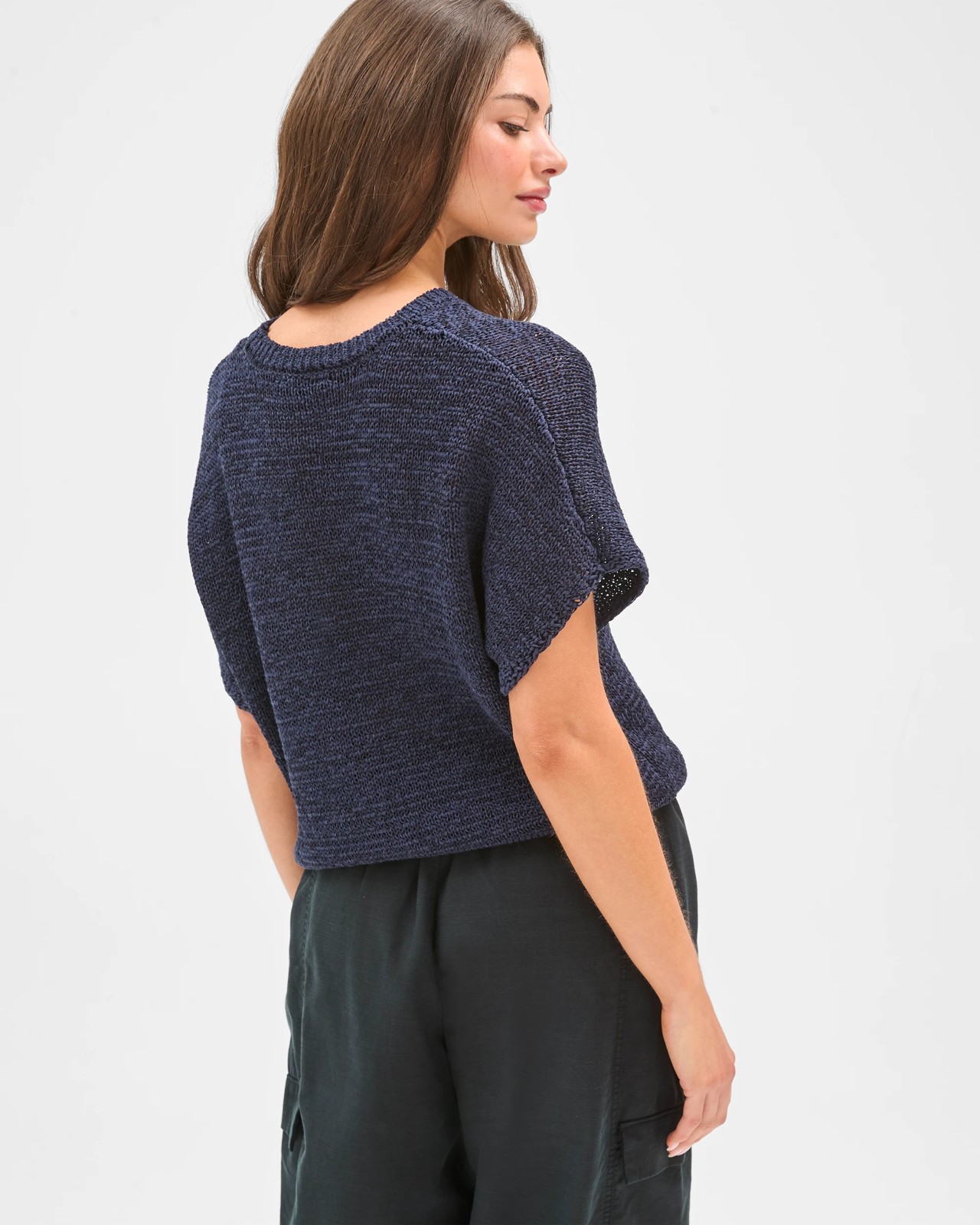 Petites Australian Cotton Blend Tape Yarn Knit T-Shirt 6 of 6