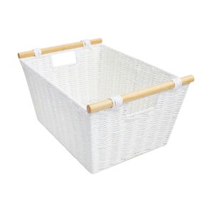 Rectangle Bamboo Handle Basket - Anko