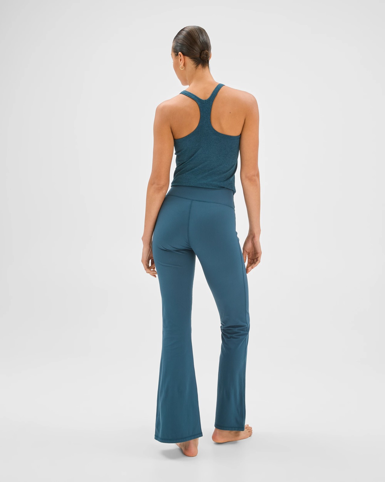 Active Studio Soft Rib Flare Pants - Petrol 6 of 6
