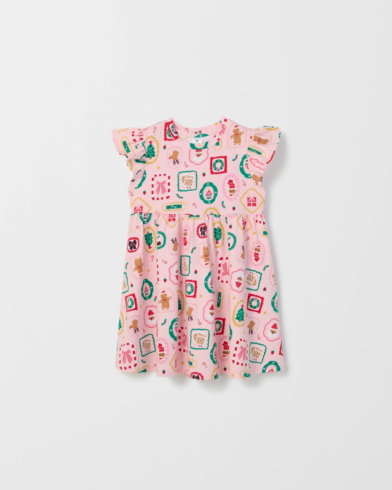 Australian Cotton Christmas Knit Dress - Pink Base Christmas 5 of 6