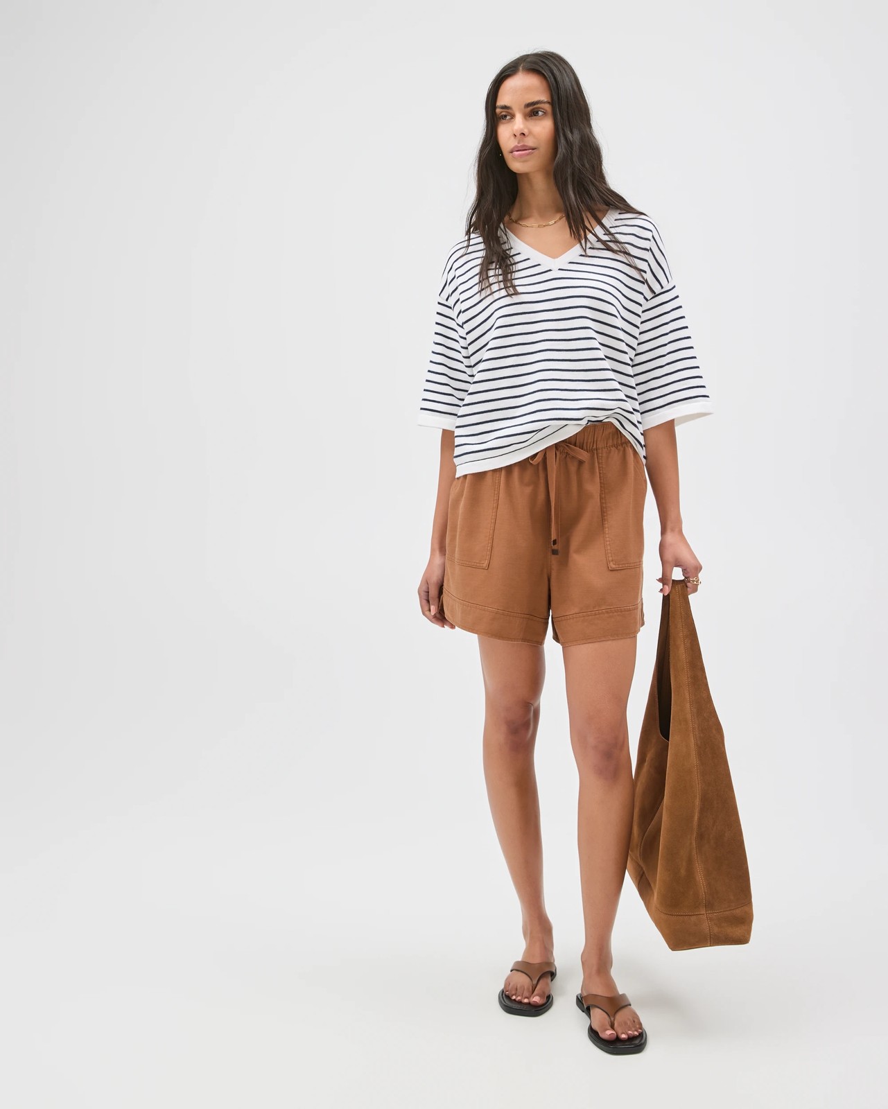 Slub Seam Detail Shorts - Butterscotch 2 of 5
