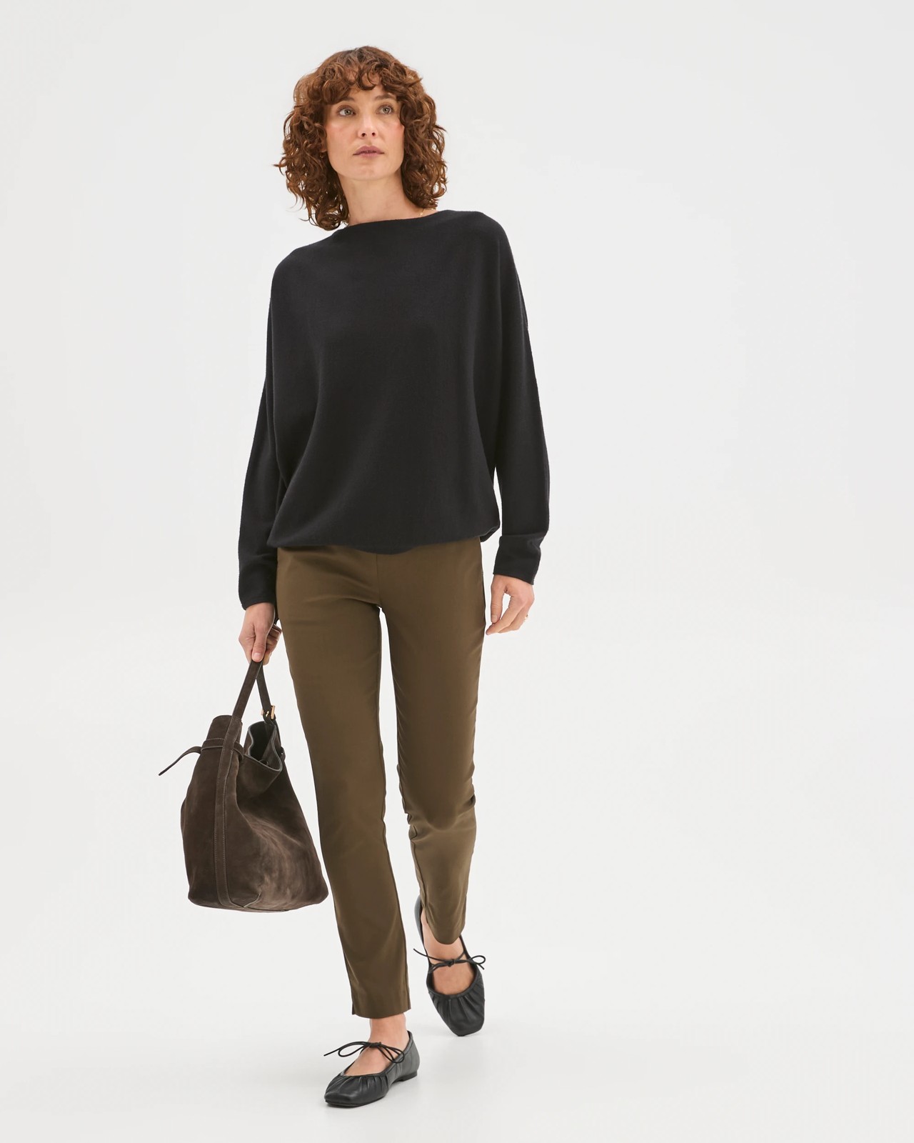 Preview Carrie Bengaline Ankle Length Pants - Dark Olive 2 of 6