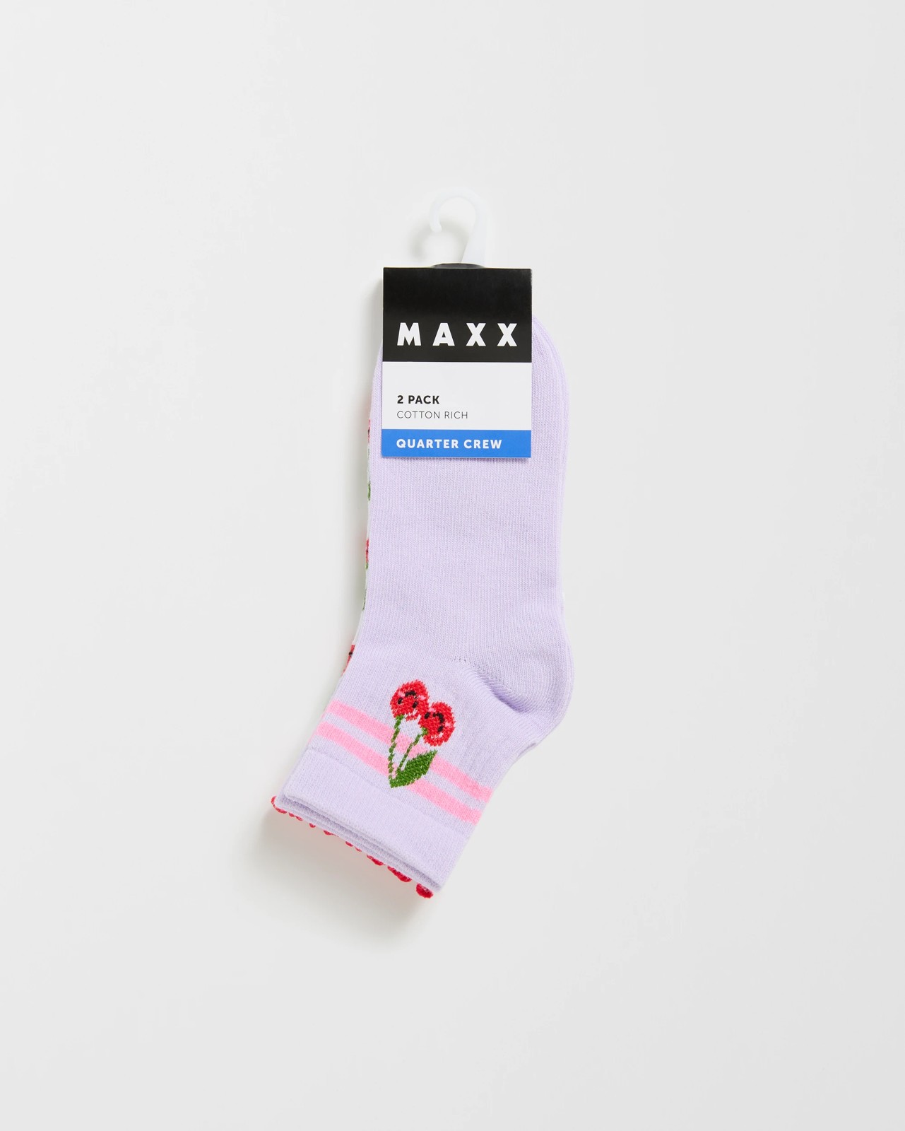 Maxx 2 Pack Kids Casual Quarter Crew Socks 3 of 3