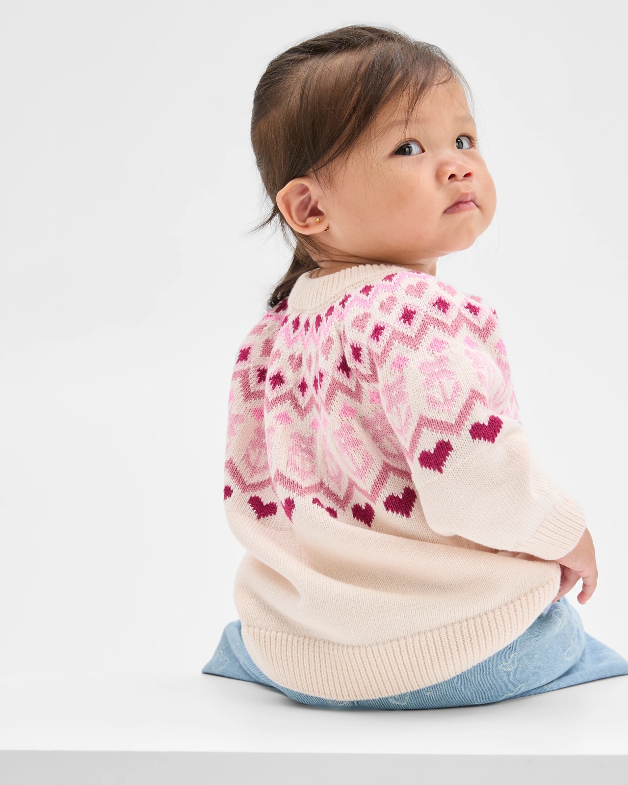 Baby Organic Cotton Intarsia Knit Jumper 5 of 5