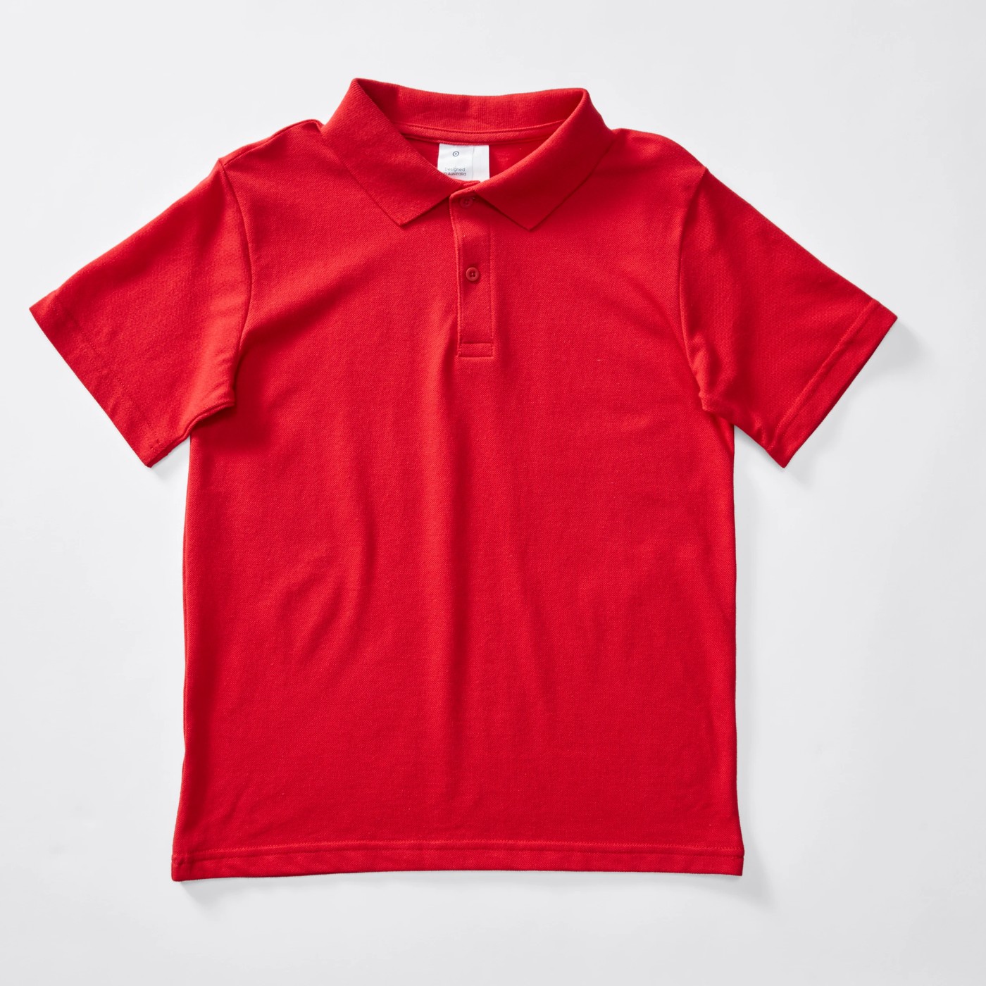 Short Sleeve School Polo Top - Red 4 of 4