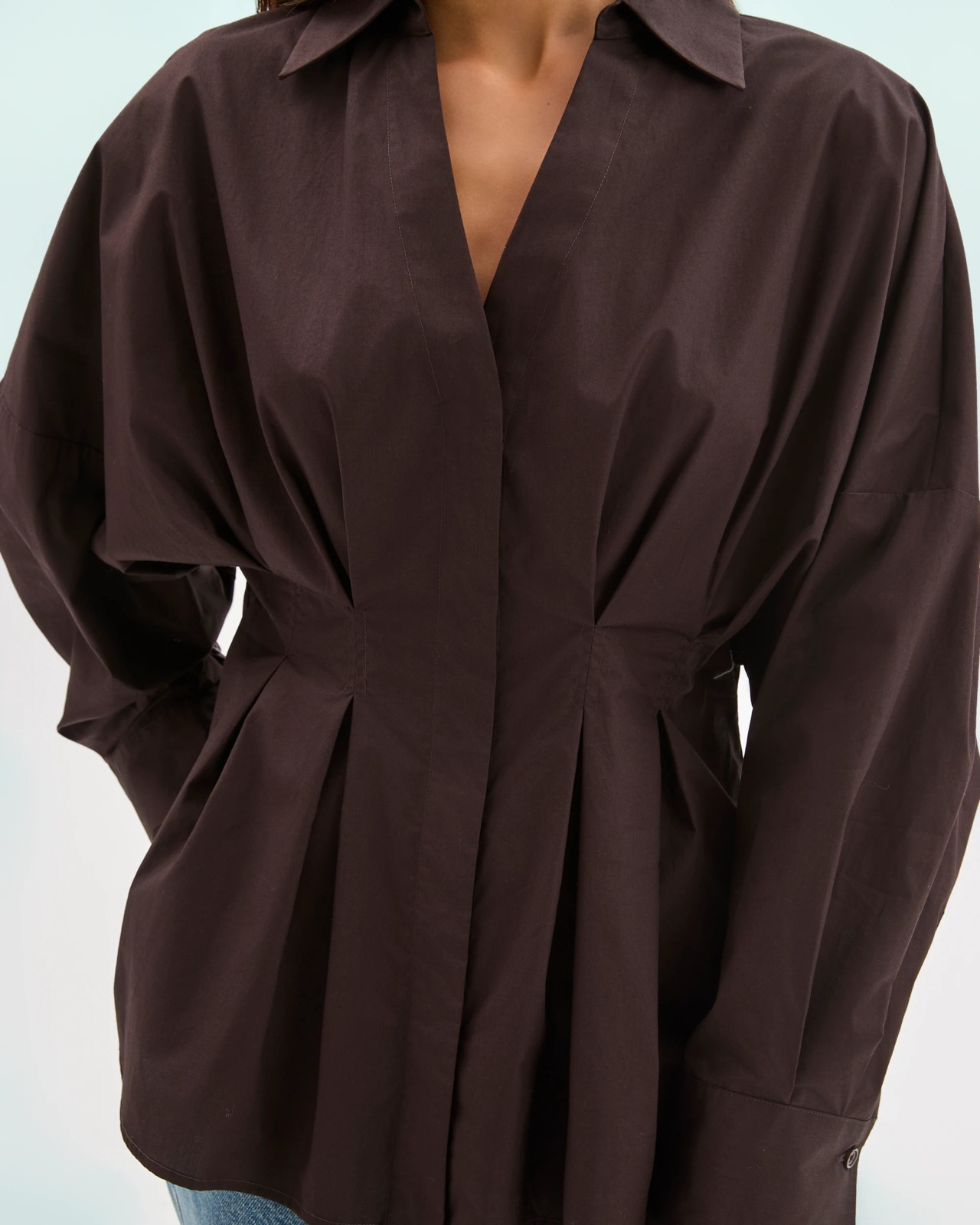 Lily Loves Australian Cotton Poplin Cinched Waist Shirt  5 of 6