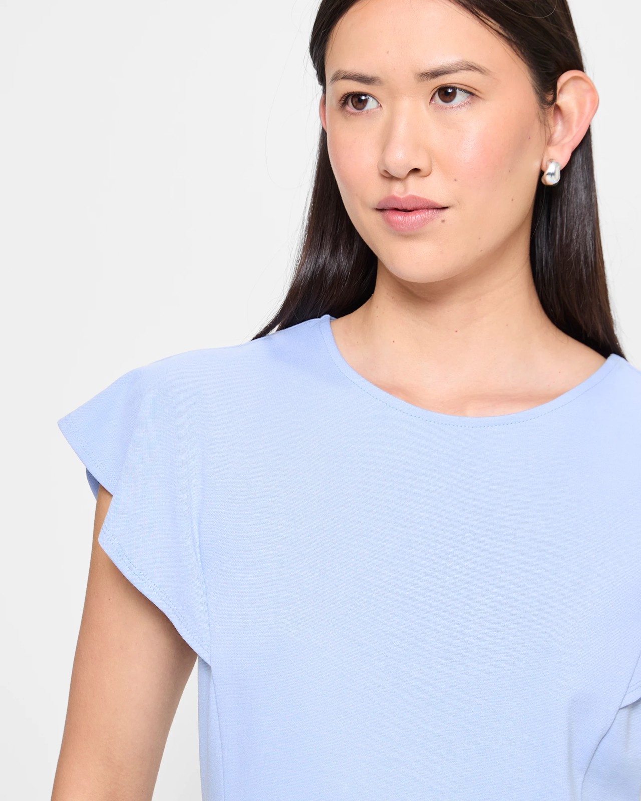 Jersey Flutter Sleeve Top - Preview 5 of 5