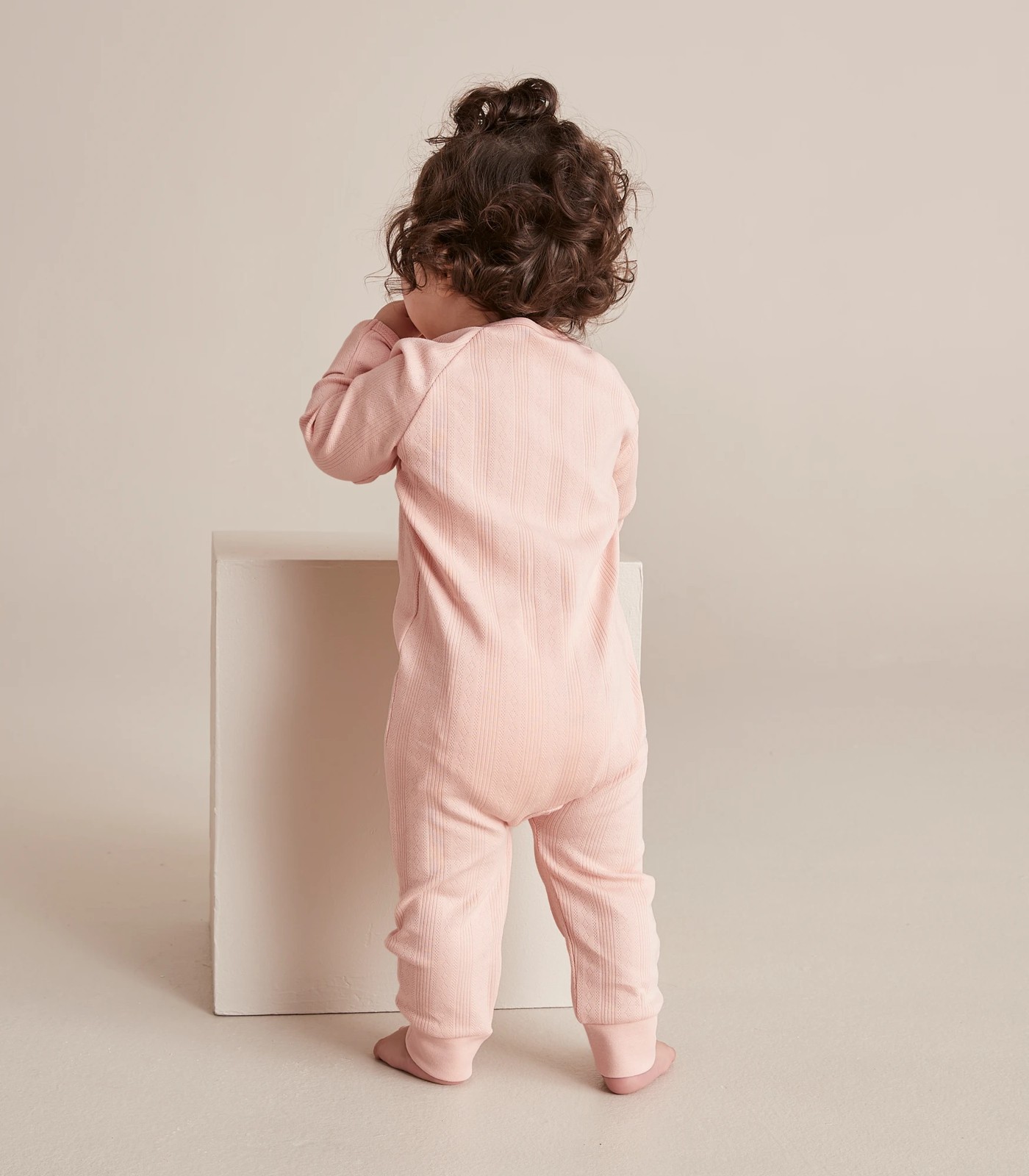 Baby Organic Cotton Pointelle Zip Coverall 3 of 5