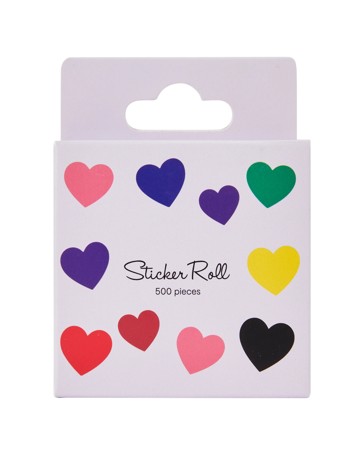 Anko 500 Piece Sticker Roll - Heart