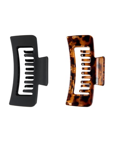 OXX Haircare 2 Piece Strong Hold Rectangular Claw Hair Clips