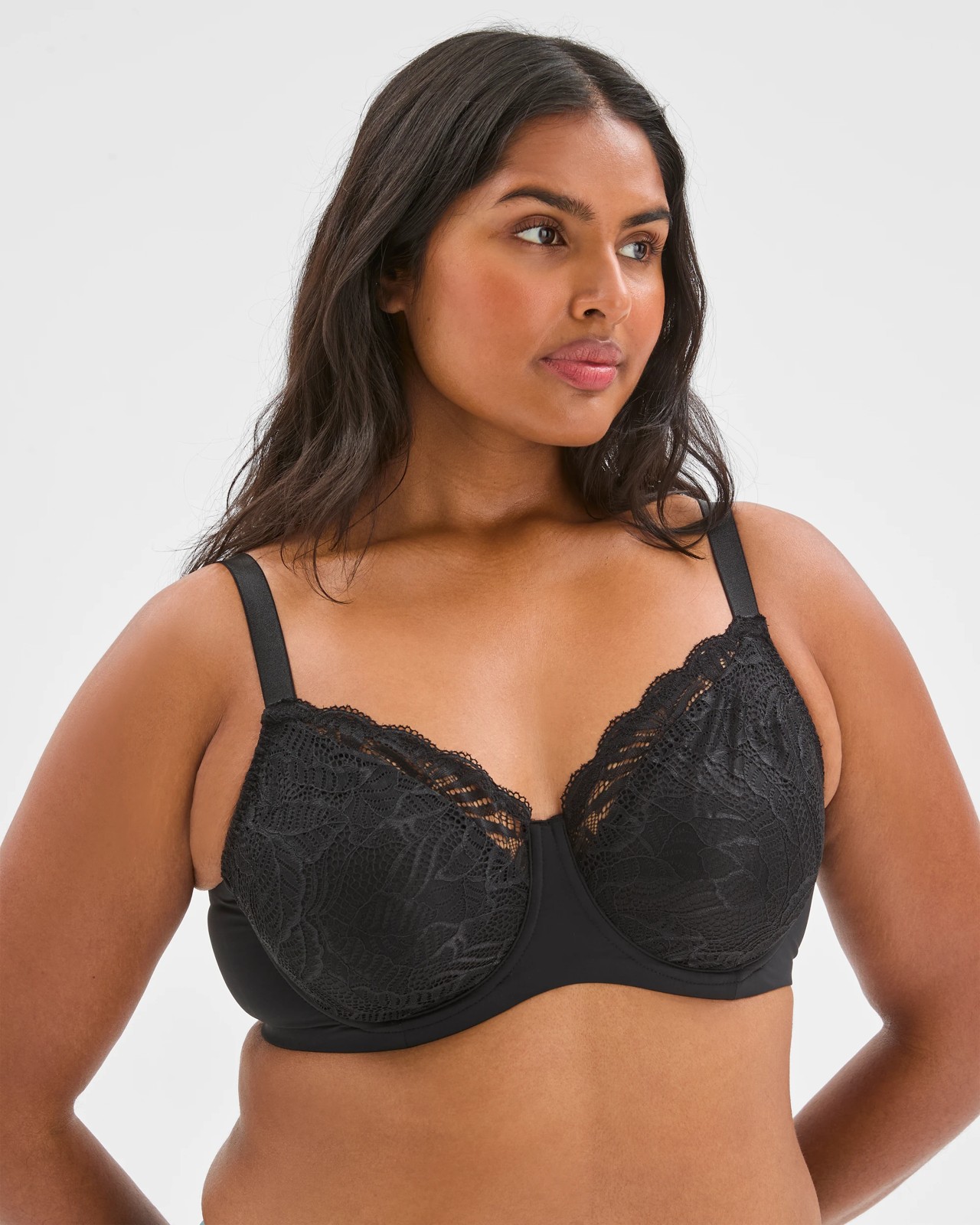 Jenna Minimiser Lace Underwire Bra - Black 2 of 4