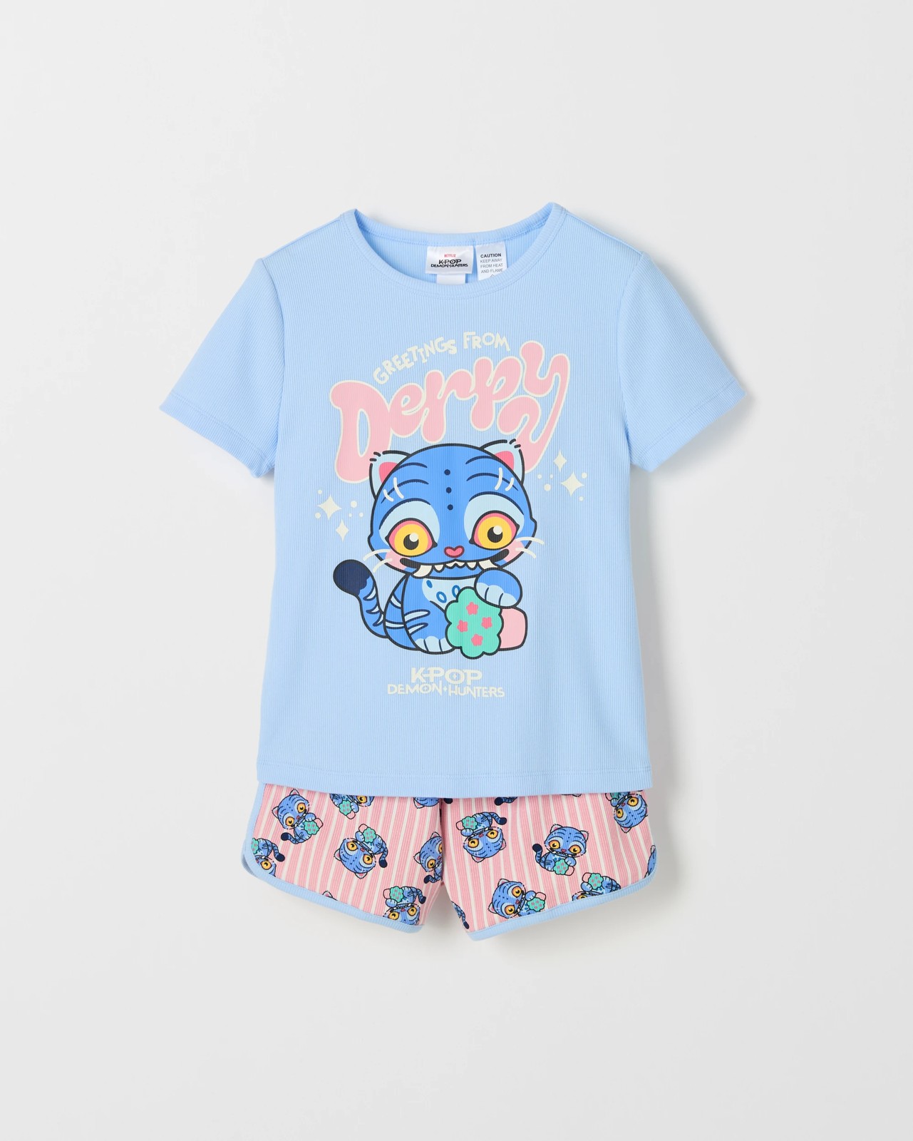 KPop Demon Hunters Derpy Licensed Australian Cotton Girls Elevated Pyjama Set 6 of 6