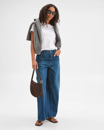 Wide Leg Slouch Denim Jeans