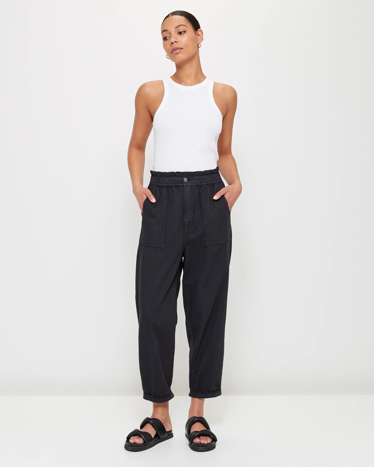 Tapered Paperbag Pants | Target Australia