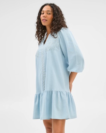 Embroidered Mini Dress