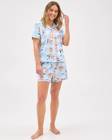 Family Matching Christmas Australian Cotton Womens Pyjama Set - Bluey