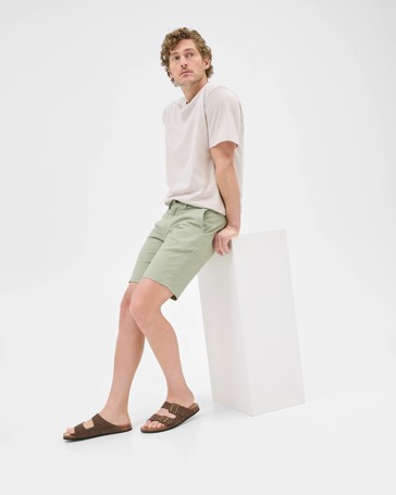 Australian Cotton Blend Slim Chino Shorts
