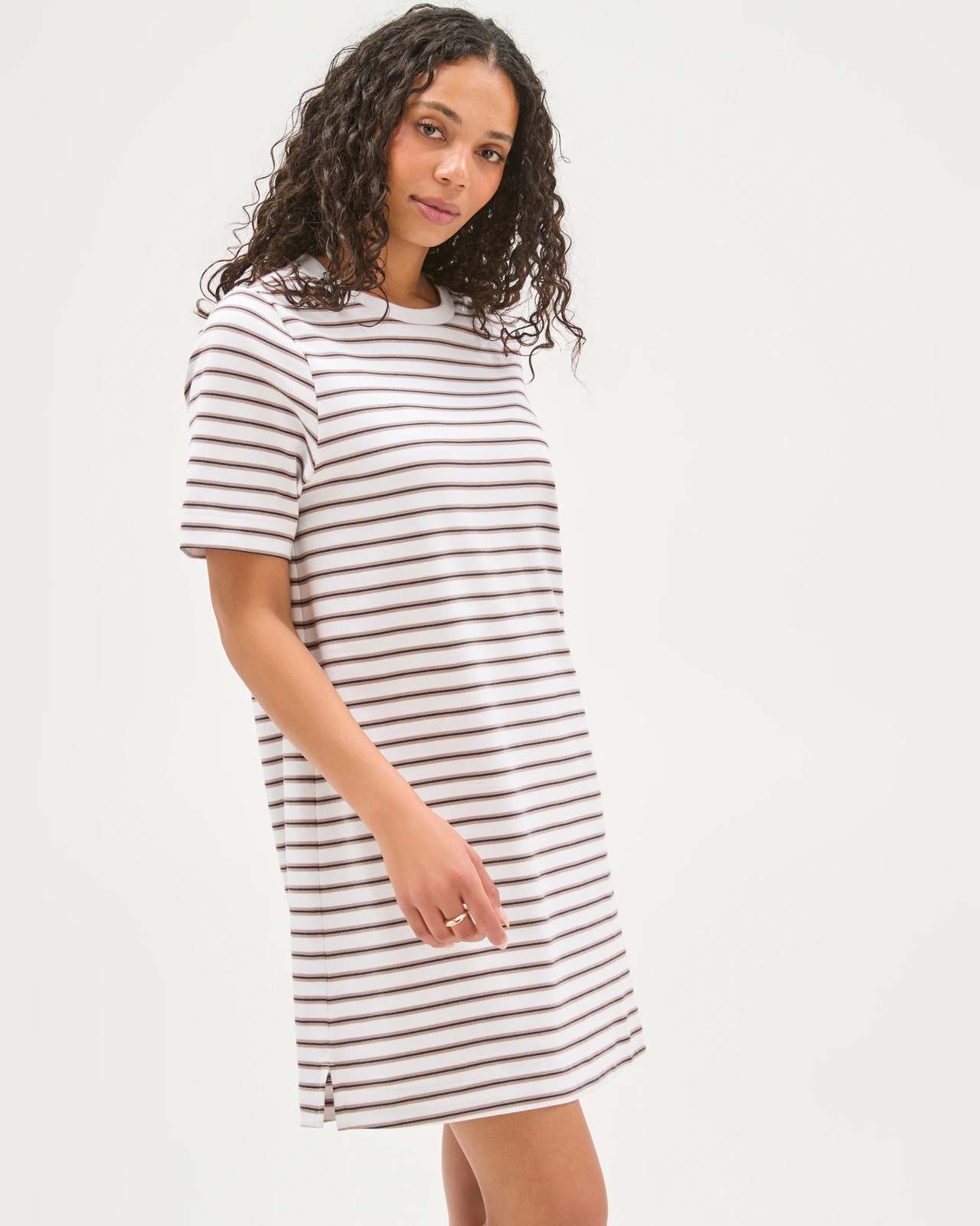 Australian Cotton Mini T-Shirt Dress - Stripe 3 of 4