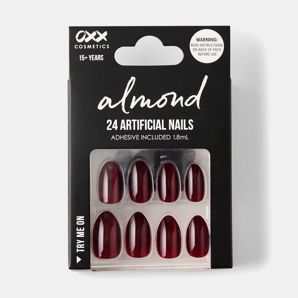 OXX Cosmetics 24 Pack Artificial Nails with Adhesive - Almond Shape - Leopard thumbnail 2