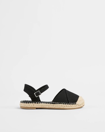 Girls Senior Espadrille Canvas Sandals