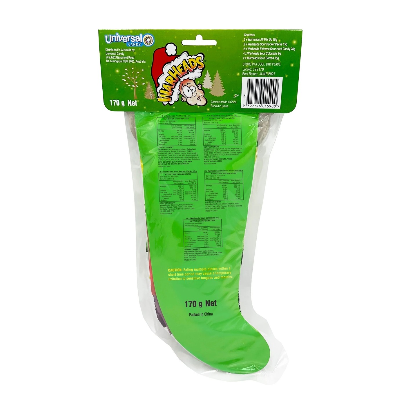 Warheads Super Sour Stocking 170g 2 of 2