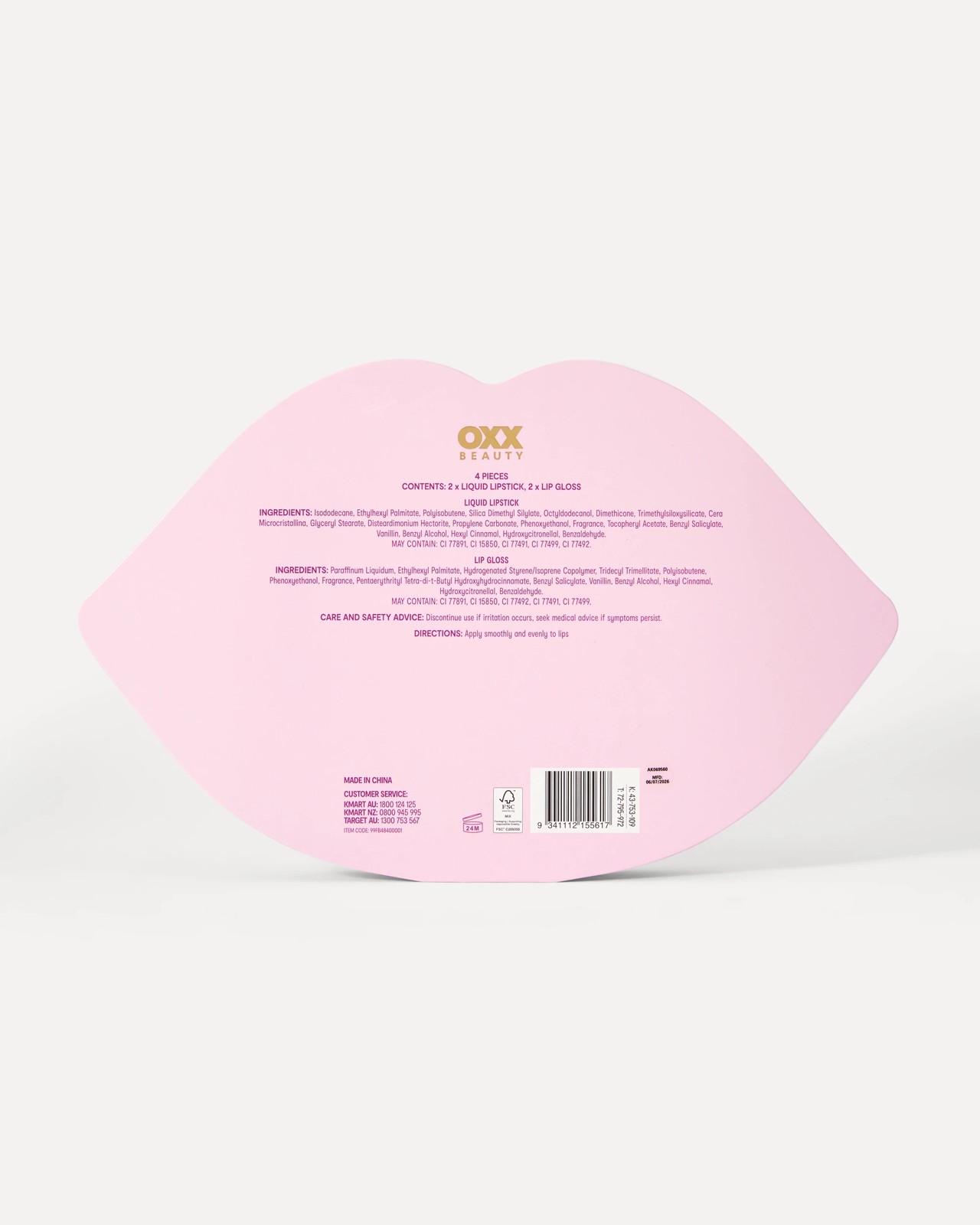 OXX Beauty Piece Lux Lips Set 4 of 4