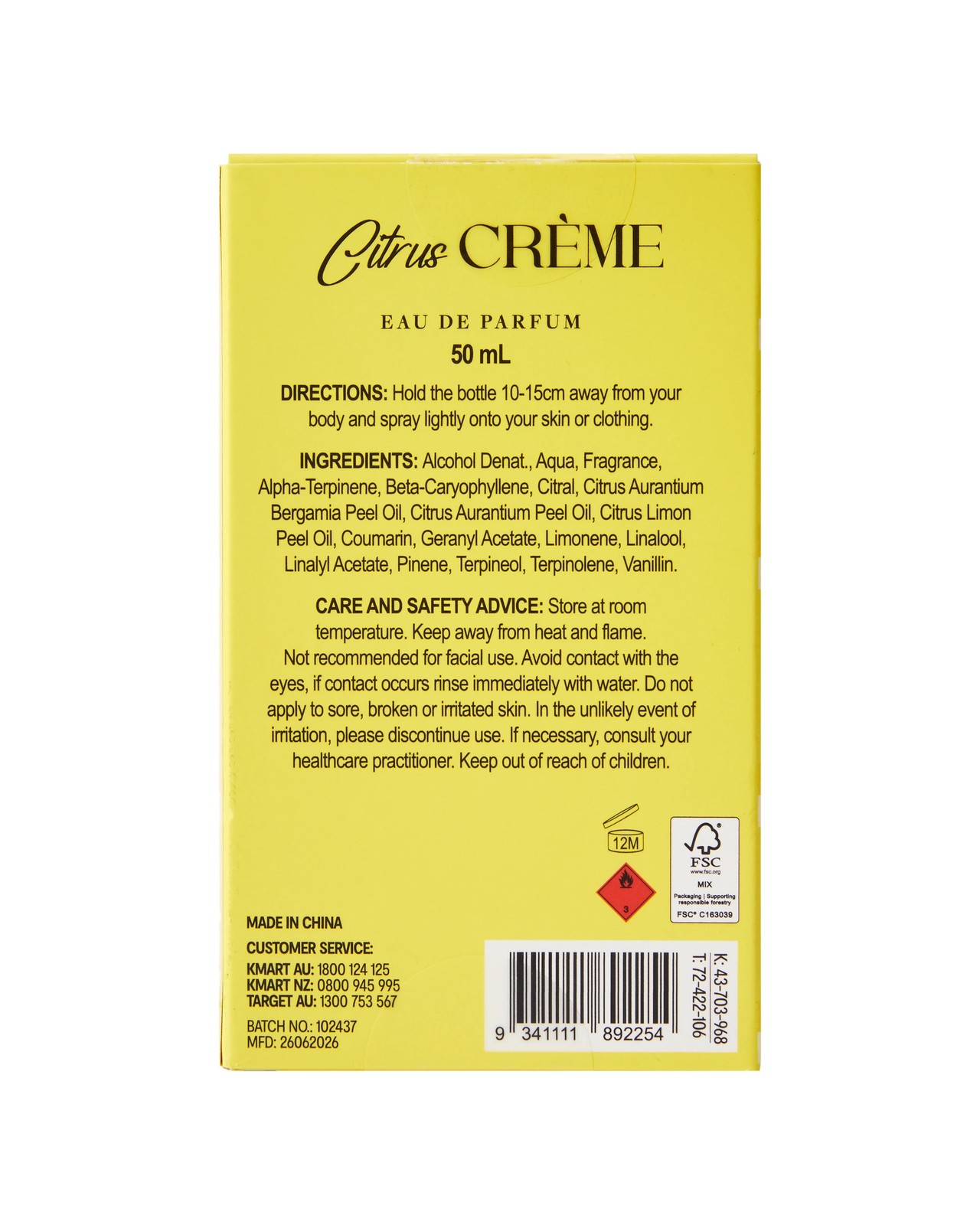 OXX Beauty Citrus Creme Eau De Parfum 50ml 6 of 6