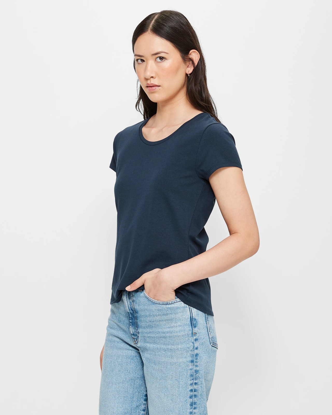 Australian Cotton Crew T-Shirt - Navy Blue | Target Australia