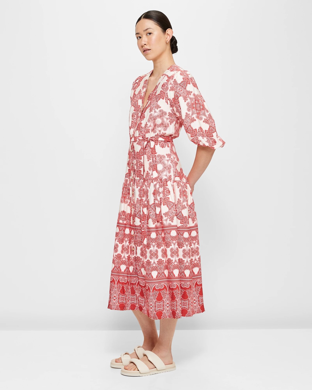 V-Neck Button Through Shirt Dress - Preview | Target Australia