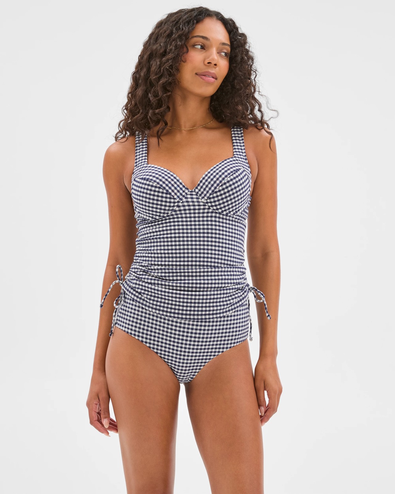 Shape Your Body Balconette Seersucker Tankini Top 2 of 5