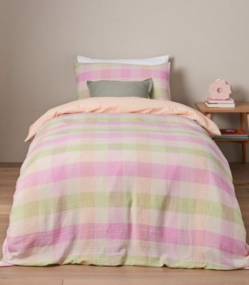 Emily Check Quilt Cover Set