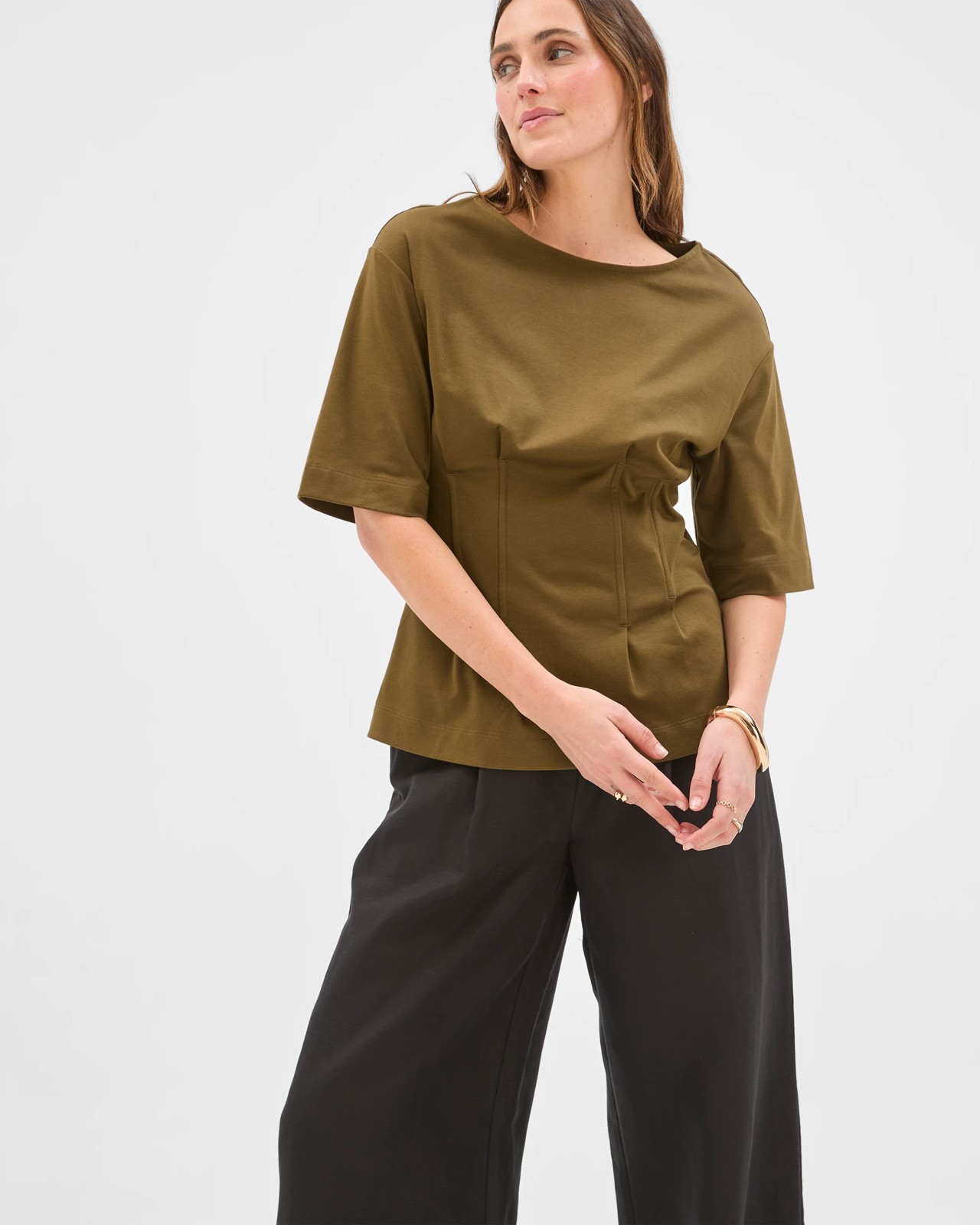 Preview Harper Tailored Ultra Wide Leg Pants - Black 4 of 5