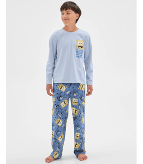 SpongeBob SquarePants Australian Cotton Older Boys Jersey Pyjama Set