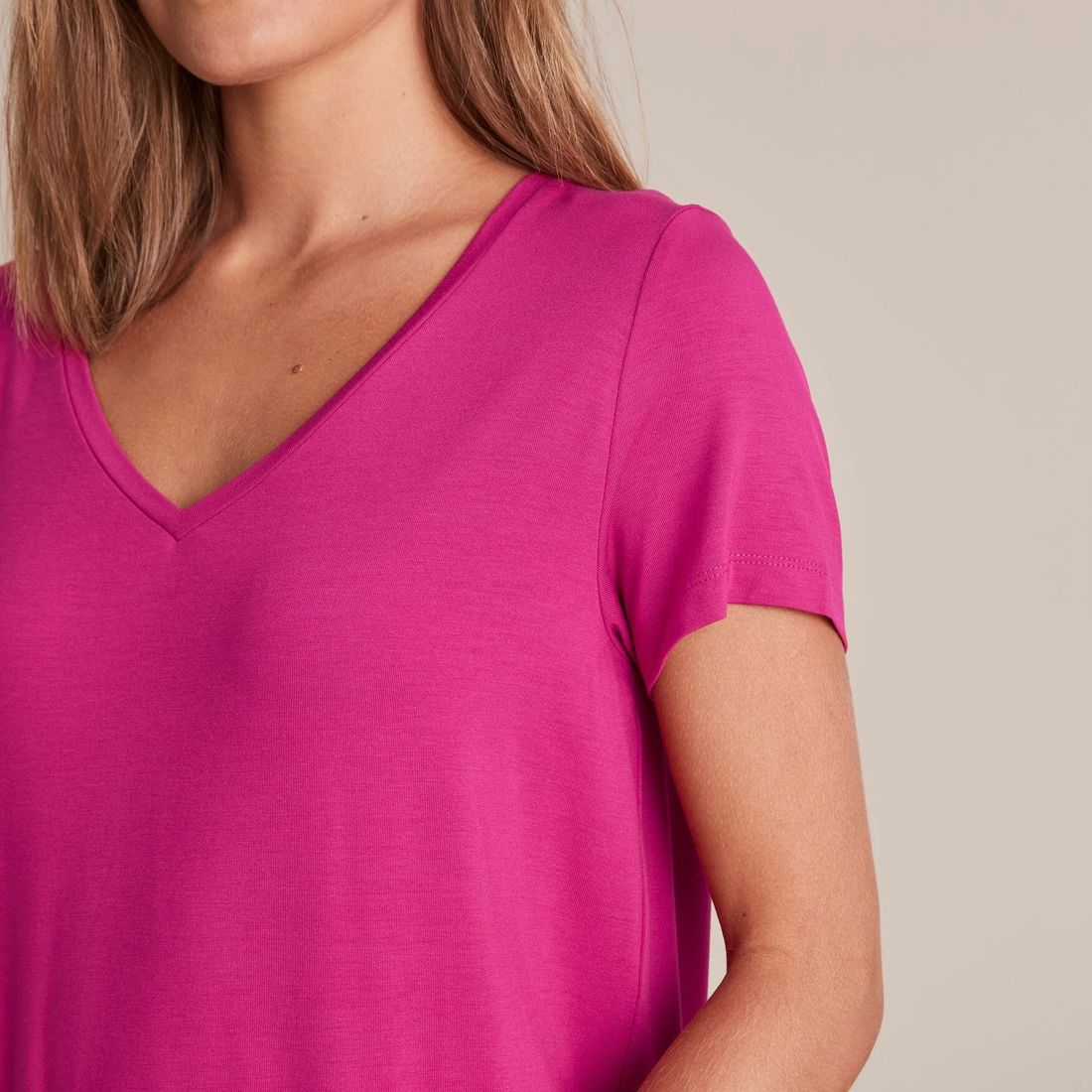 Modal/Elastane V-Neck T-Shirt | Target Australia