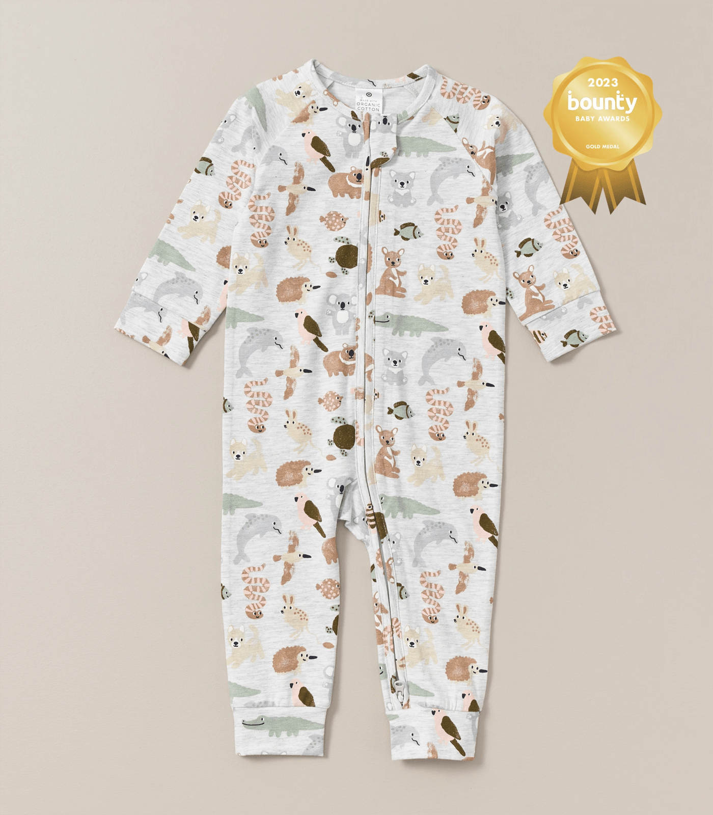 Baby Organic Cotton Footless Coverall 2 of 6